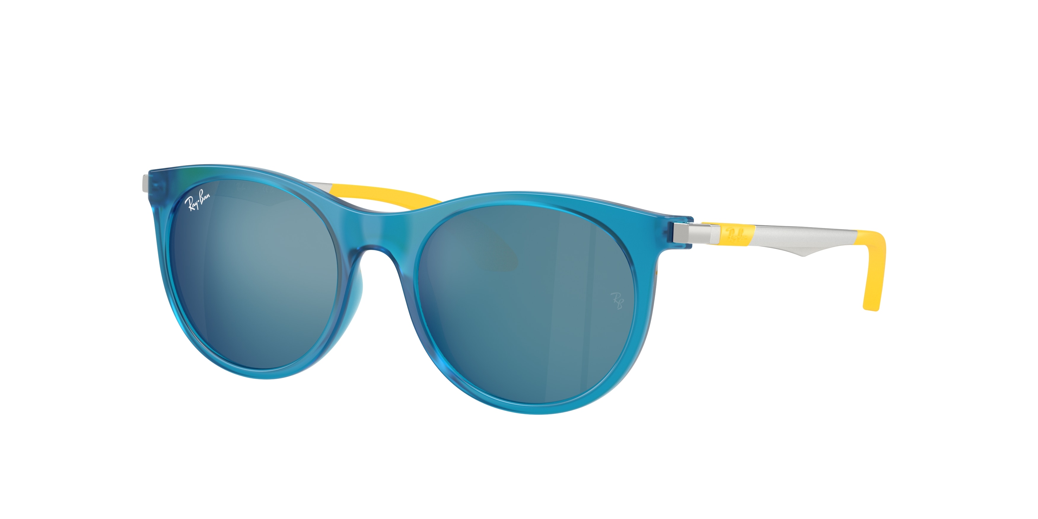 Ray - Ban Bambino RJ9082S 718455 Aurinkolasit Nylon Blu Blu Pantos Specchiate-image